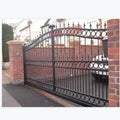 Custom Hand Forged Ornamental Wrought Iron Driveway Gate Designs Simple for Outdoor Courtyard