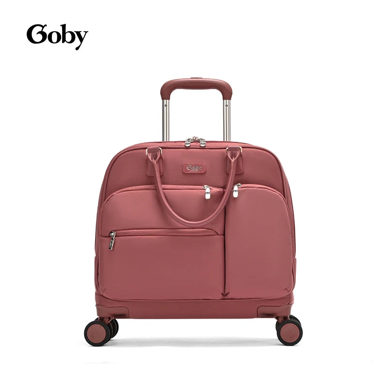 New Arrival Unisex 16 Inch Soft Waterproof Fabric Trolley Bag Stylish Business Travel Luggage in Six Colors for Men and Women