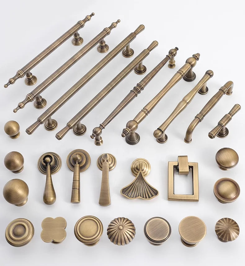 Hot Sale Solid Antique Brass Cabinet Handle Furniture Handles Knobs