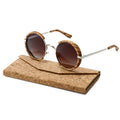 Retro Brand Designer Men Women Sun Glasses Handmade Real Wooden Frame Polarized  Round Steampunk Wood Sunglasses Free logo