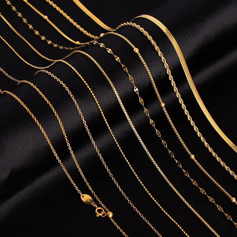 Hot Sale 18K Gold Plated Chain Necklace Collarbone Chain Wholesale