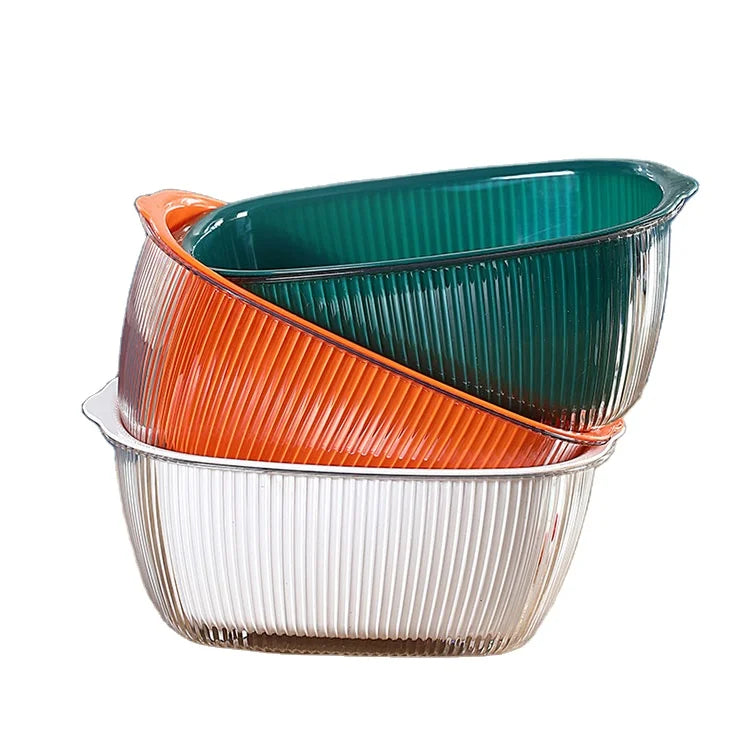 Plastic Vegetables and Fruit Washing Storage Basket Kitchen Drain Basket for Vegetable Washing