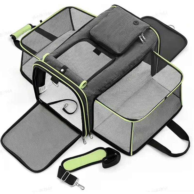 Small Animal Backpack Foldable & Portable Pet Carrier for Cats and Dogs for Outings Outdoor Style with Animal Pattern