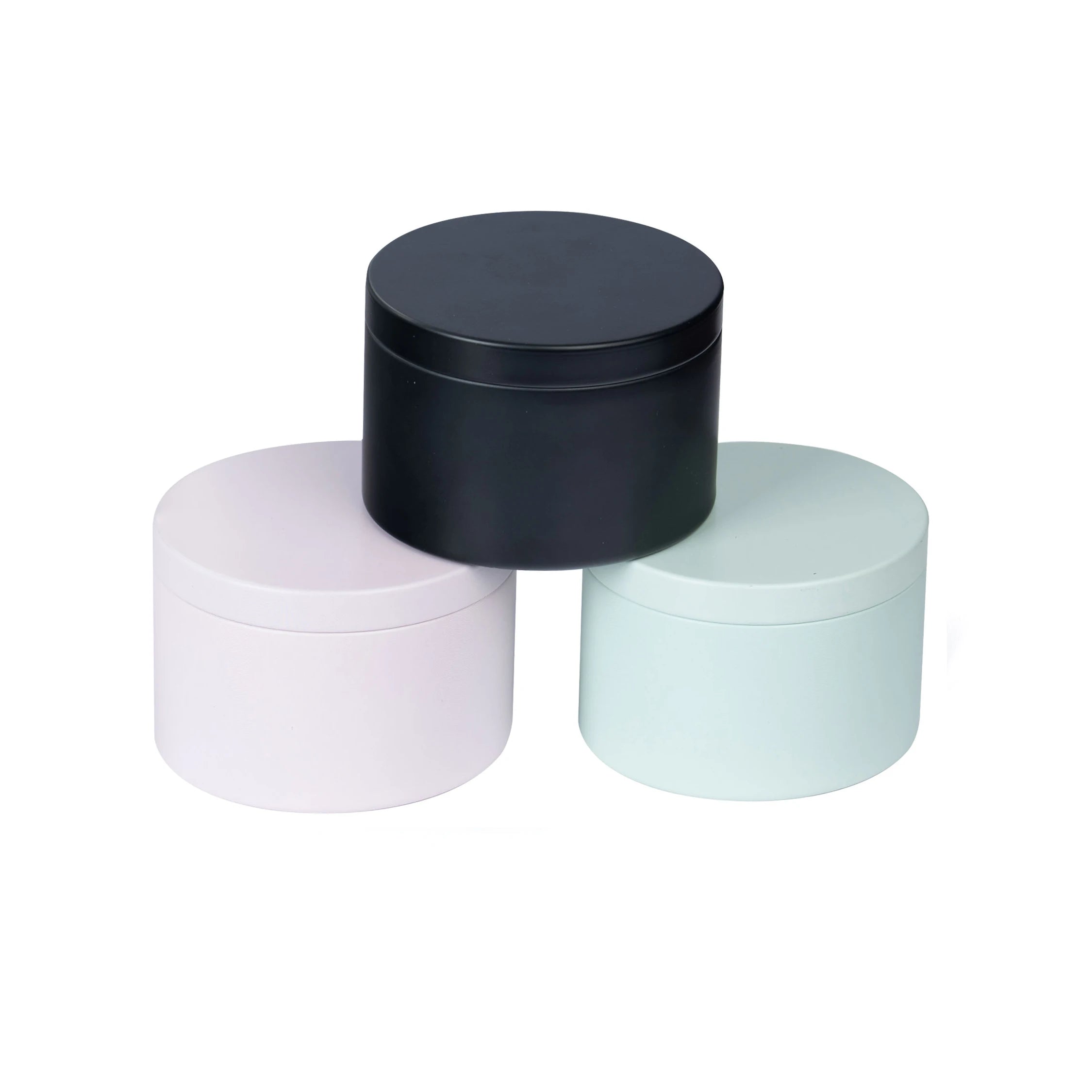 Factory Wholesale Candle Tin Containers Small Empty Wax Custom Black 4oz Candle Tin With Lid