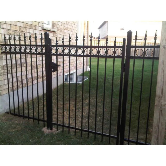 Custom Hand Forged Ornamental Main Wrought Iron Fence Gate for Yard