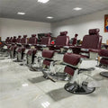 Kisen Luxury Barber Chair Salon Styling Recline Rotation Men Big Size Chair Multi-functional High Quality Hair Cut Chair
