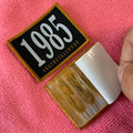 Free Design Overlocked Border Iron on Garment Woven BadgeWashable Heat Press Uniform Clothing Patch