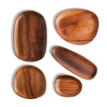 2023 Hotselling Wood Nut Tray Durable Acacia Wood Fast Food Serving Trays with Fruits Pattern for Events