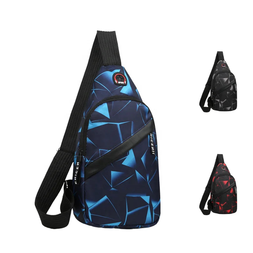 Wholesale Oxford Utility Portable Men's Outdoor Sport Waterproof Crossbody Cell Phone Sling Bag