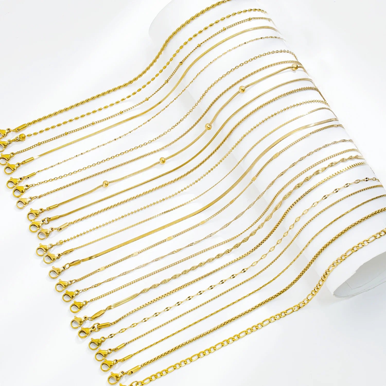 Wholesale Custom 14K 18K Gold Rope Chain for Men Women Necklaces Stainless Steel Chain for Jewelry Making 2.5mm 3mm 4mm 5mm