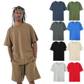 High Quality 100%Cotton Men's Blank T-shirt Custom Logo Blank Heavy Weight Oversized T-shirts Printed Men's T-shirts