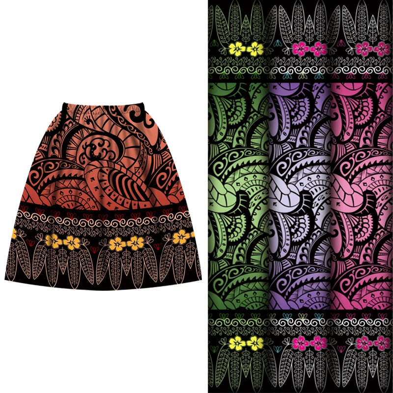 Henry High Quality Polyester Printed Polynesian New Style Fabric for Guam Skirt & Dresses