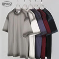 Fashion New Design Boxy t Shirt Color Block Short Sleeve Tee Factory Custom Digital Oversize Stone Washed t Shirt