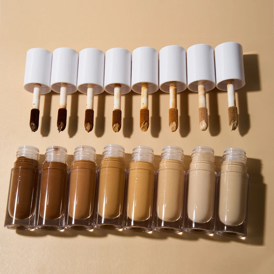 LOW MOQ Full Coverage Profession Concealer Cream Makeup Long Lasting Foundation Matte Waterproof Liquid Concealer for Dark Skin