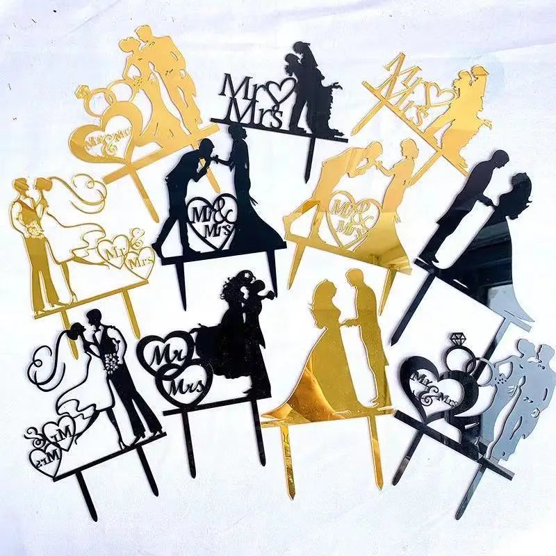 Valentine's Day Acrylic Cake Topper Wedding Party Cake Decoration Supplies Wholesale