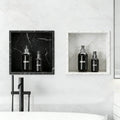 Customized Bathroom Shower Niche With Marble Texture Nicho De Ducha Inbouwbox Recessed Shelf Stainless Steel Shower Wall Niche