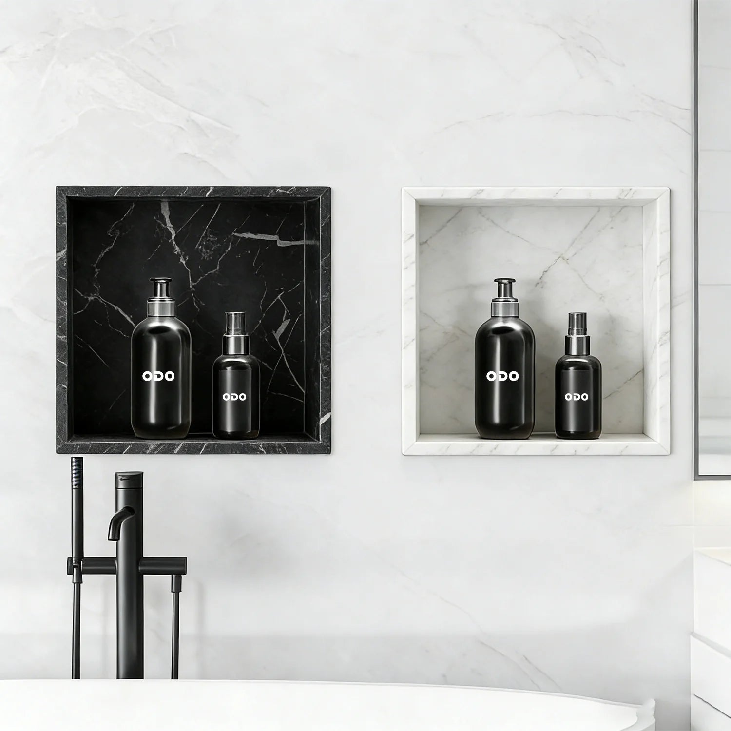 Customized Bathroom Shower Niche With Marble Texture Nicho De Ducha Inbouwbox Recessed Shelf Stainless Steel Shower Wall Niche