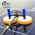 Electric Solar Panel Cleaning Robot Photovoltaic Cleaning Equipment with Rotating Brush New Generation Panel Cleaning Machine