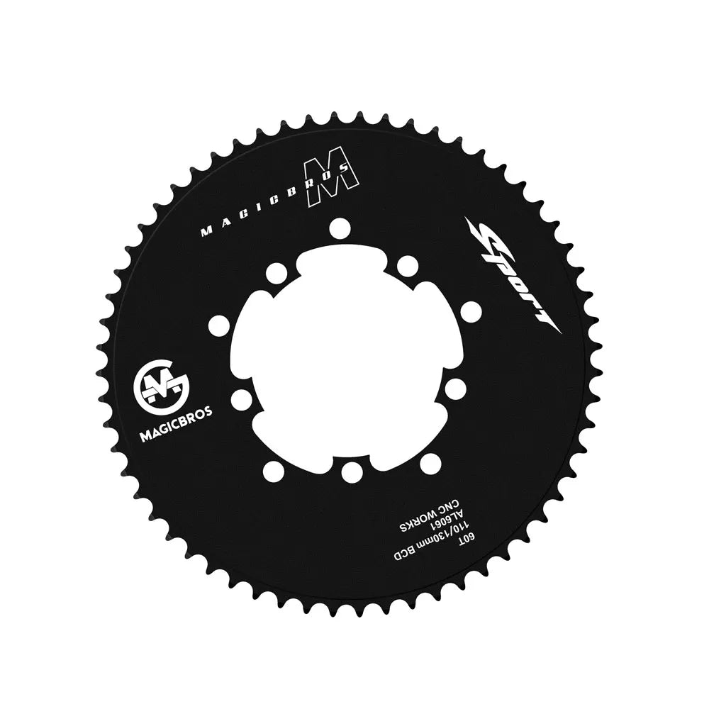 Alloy Single Speed Chain Wheel Fixed Gear Bicycle Crankset Dual BCD 110mm/130mm Use Folding Road Bike Lightweight