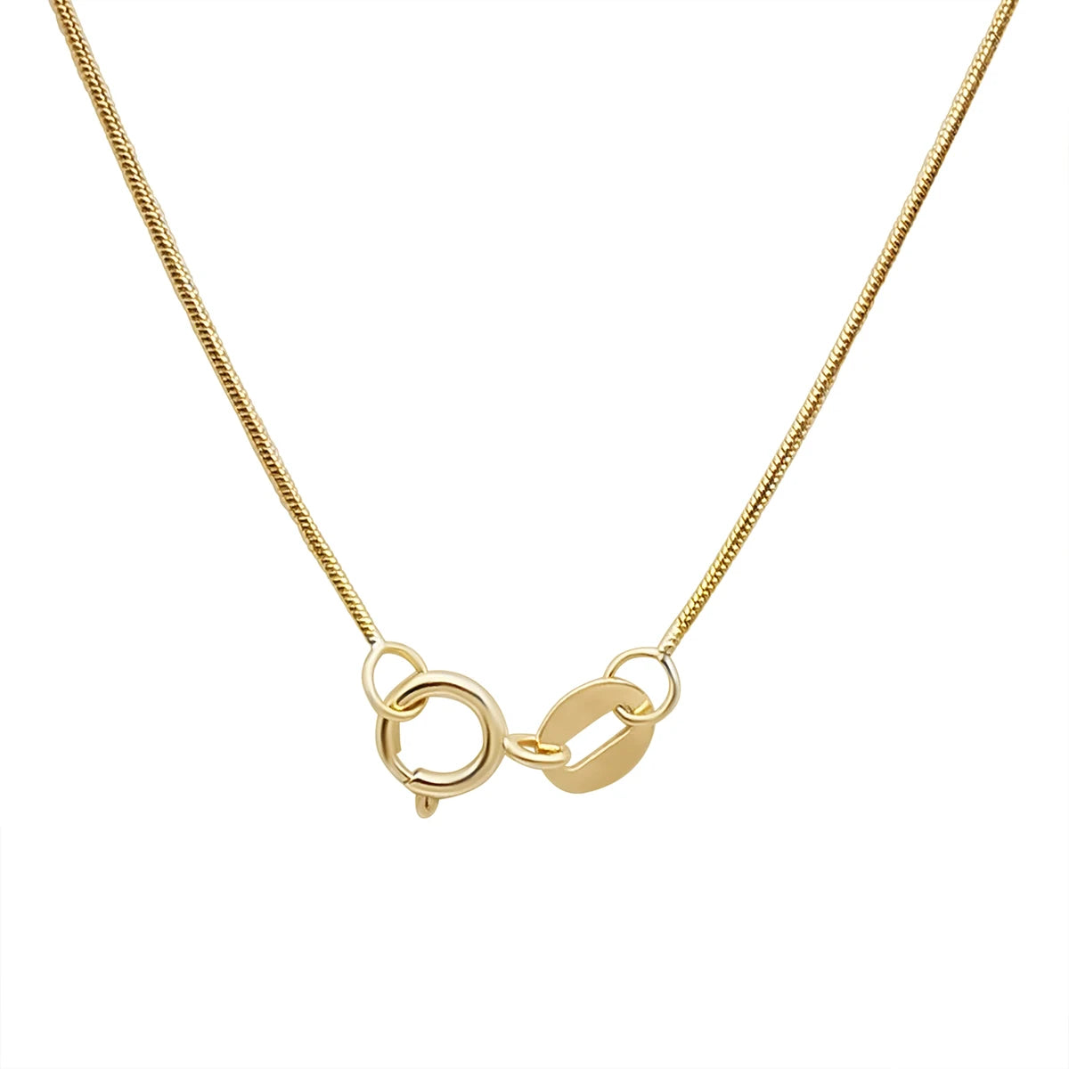 Unisex 18K Solid Gold Snake Chain Necklace Classic Religious Jewelry for Wedding Anniversary or Gift Wholesale