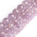 Light Purple 4/6/8/10/12MM Round Natural Quartz Gemstone Beads Lavender Amethyst for Jewelry Making DIY