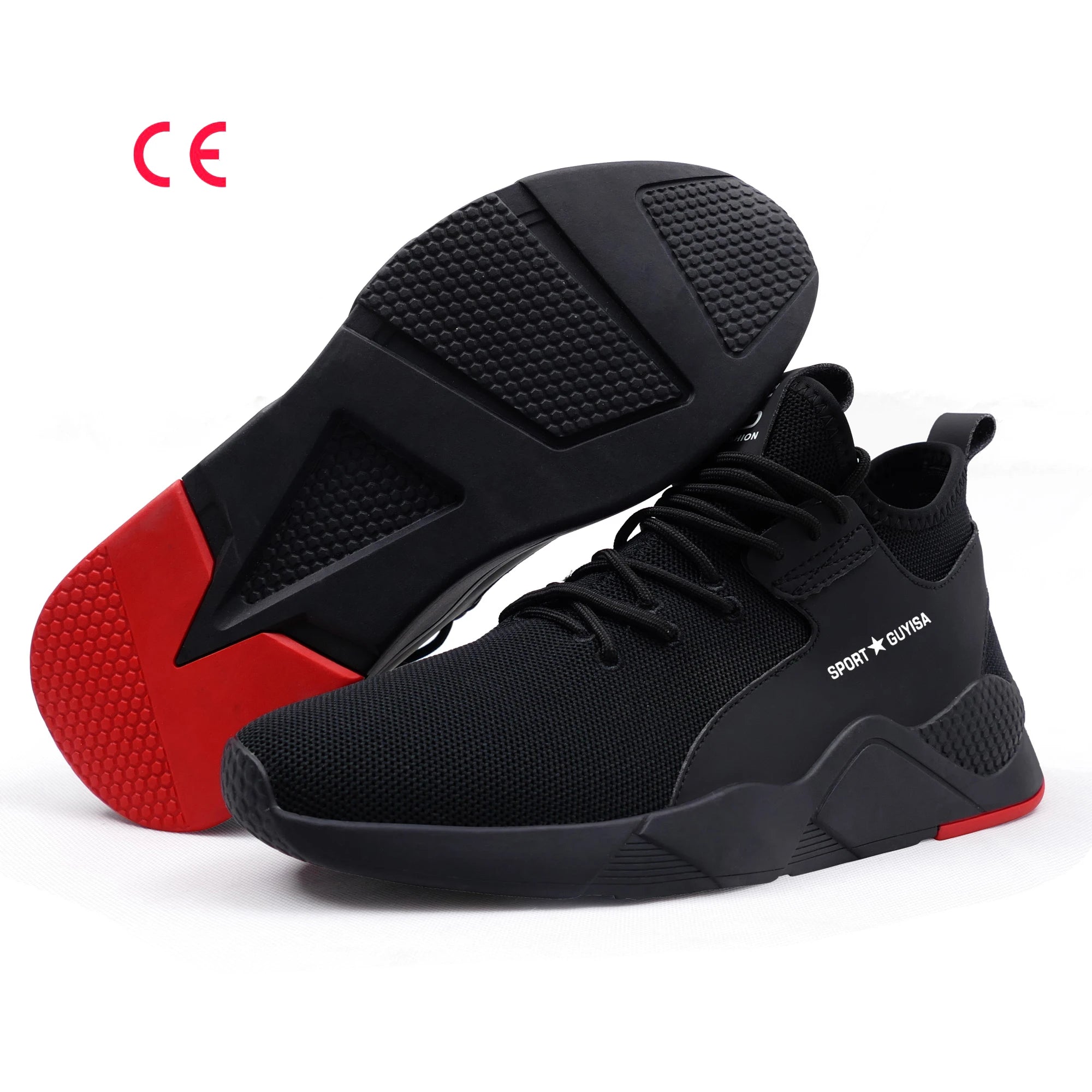 CE Certification Summer Breathable Light Weight Steel Toe Safety Shoes Manufacture Anti-slip Puncture-Proof Work Shoes for Men
