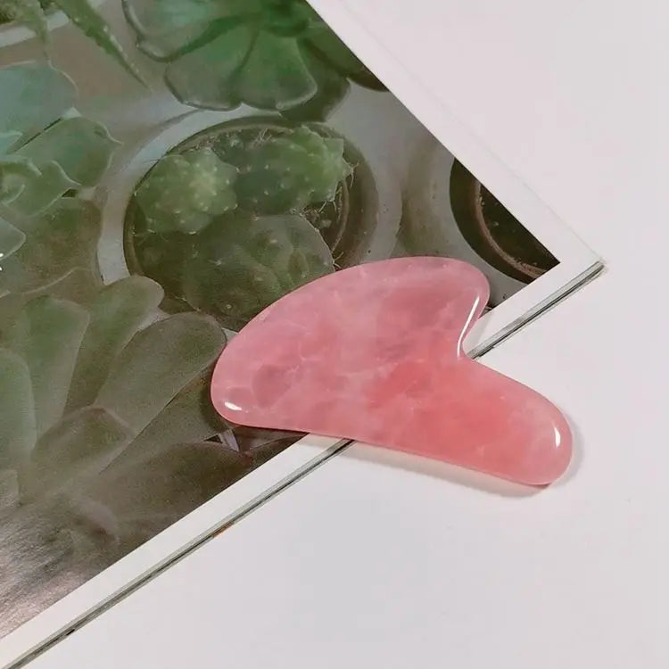 HZ New Design Rose Quartz Gua Sha Facial Tools Natural Jade Stone Guasha With Great Price