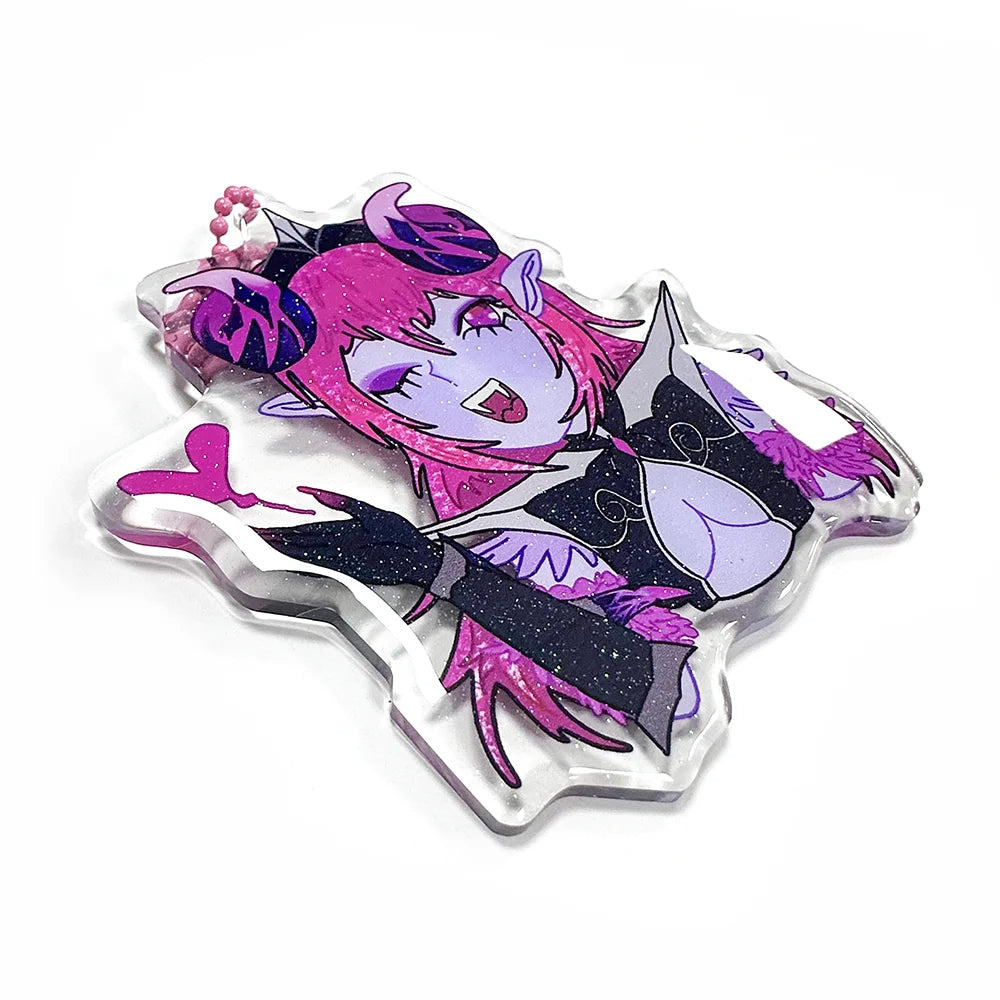 Transparent Epoxy Resin Keychain Keychain Supply Customize Your Design Anime Kawaii Cartoon Rainbow Holographic Holographic Glit