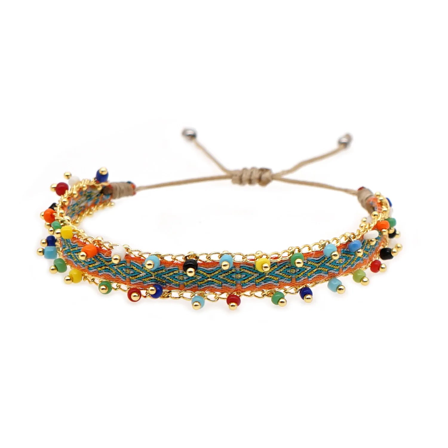 Fabric Armband Handmade Ethnic Woven Beaded Bracelet Good Quality Women Bracelet Mexican Bracelets
