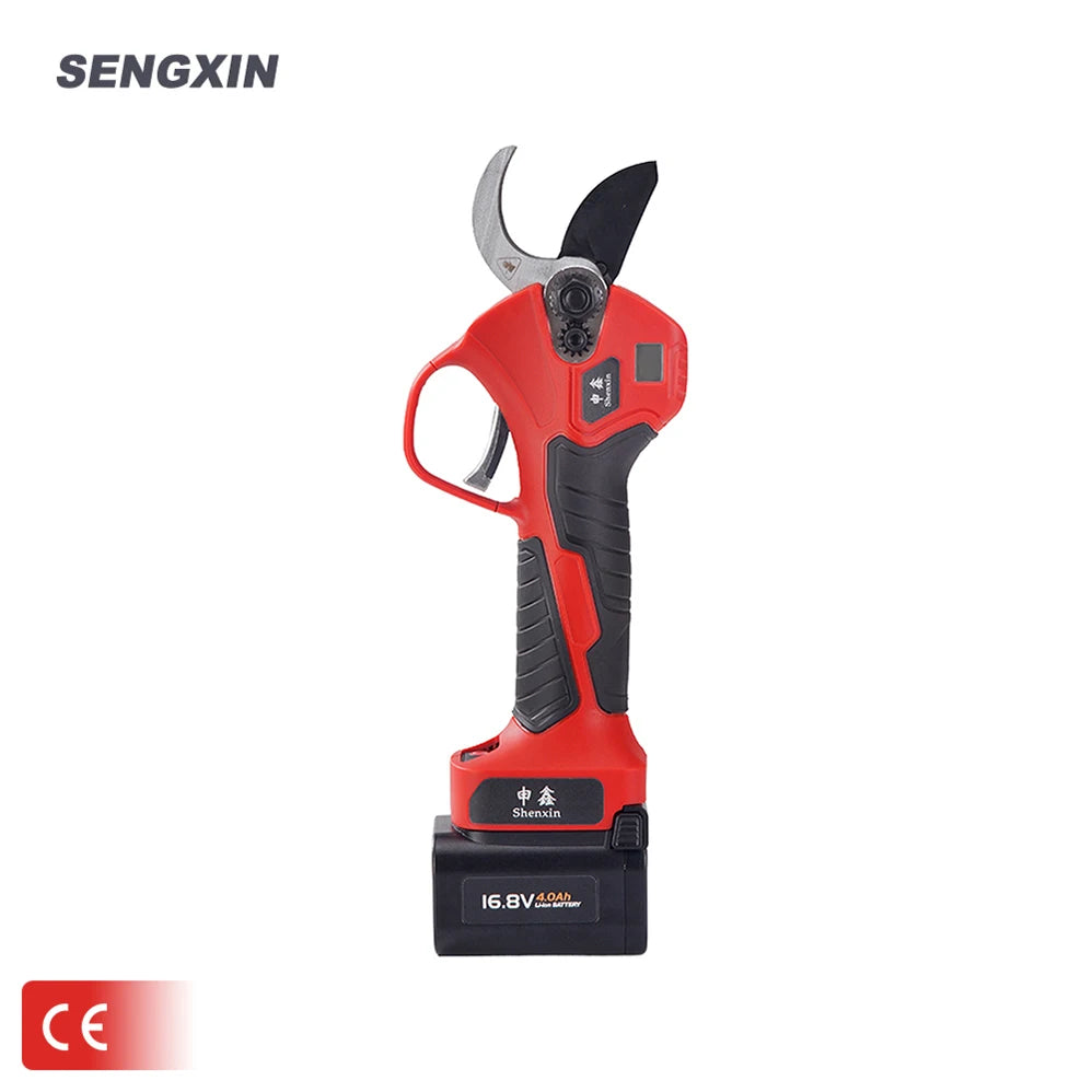SENGXIN Electric Pruning Shears 32mm Cordless Electric Scissor Profesional Lithium-Ion Battery Garden Tools Pruner Cutter