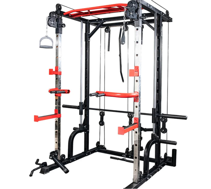 Commercial Foldable DZ061 Smith Power Rack Machine Metal Body Healthy Gym Equipment for Use in Centers