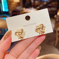 Korean Opal Sunflower Earrings Charm Fashion Silver Needle Flower Stud Earrings Women Jewelry Wholesale