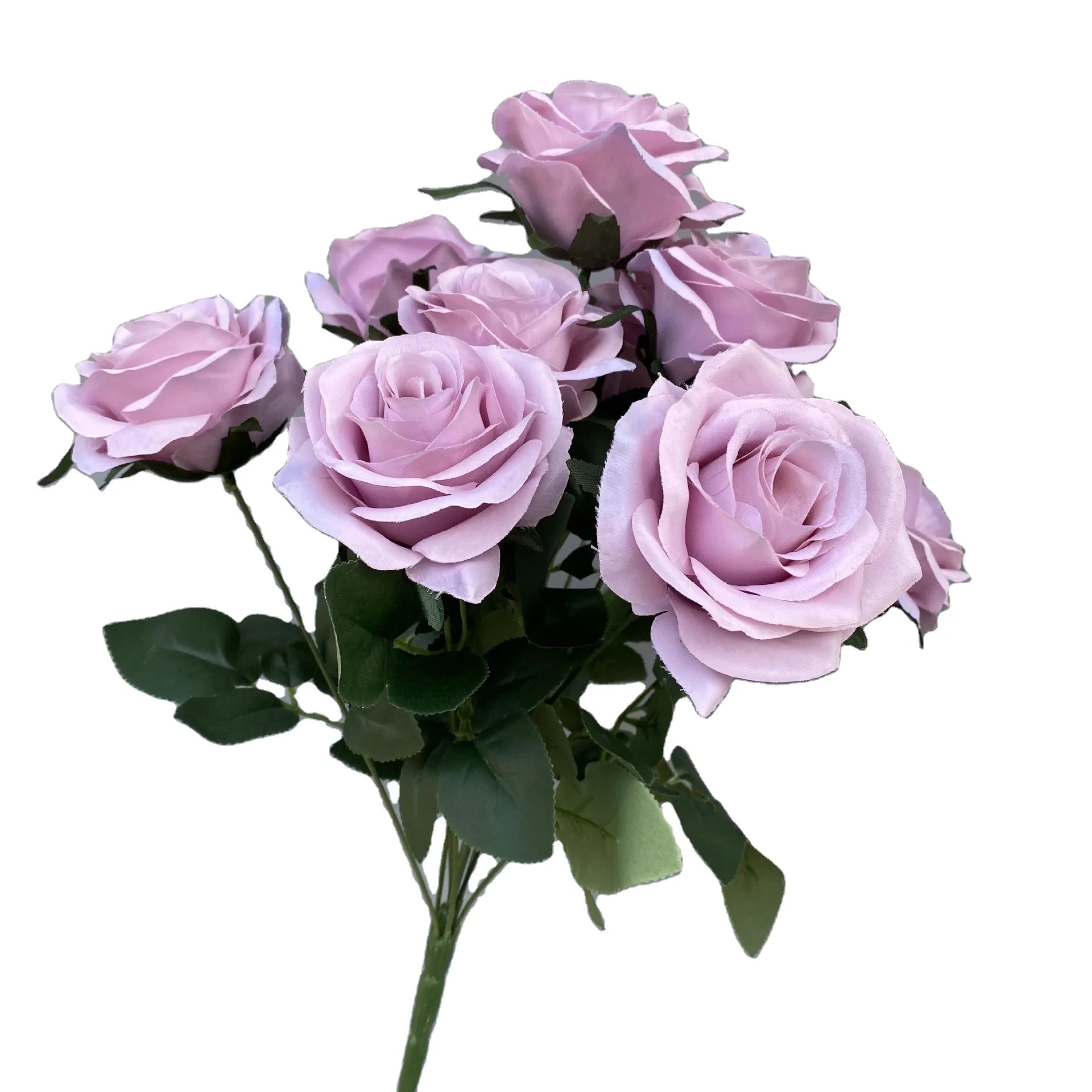 24 Colors 9 Heads Silk Rose bunch Artificial Flowers Rose Bouquet for Wedding Decor