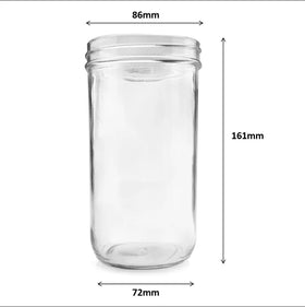 Wide Mouth 600ml 730ml Food Preserving Jars Storage Jam Sauce Pickle Glass Mason Jar Glass Bubble Tea Beverage Drinking Bottle