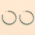 Wholesale Vintage Earrings 2020 Bohemia Fashion Natural Turquoise Earring GT Hot Selling Big Hoop Earring