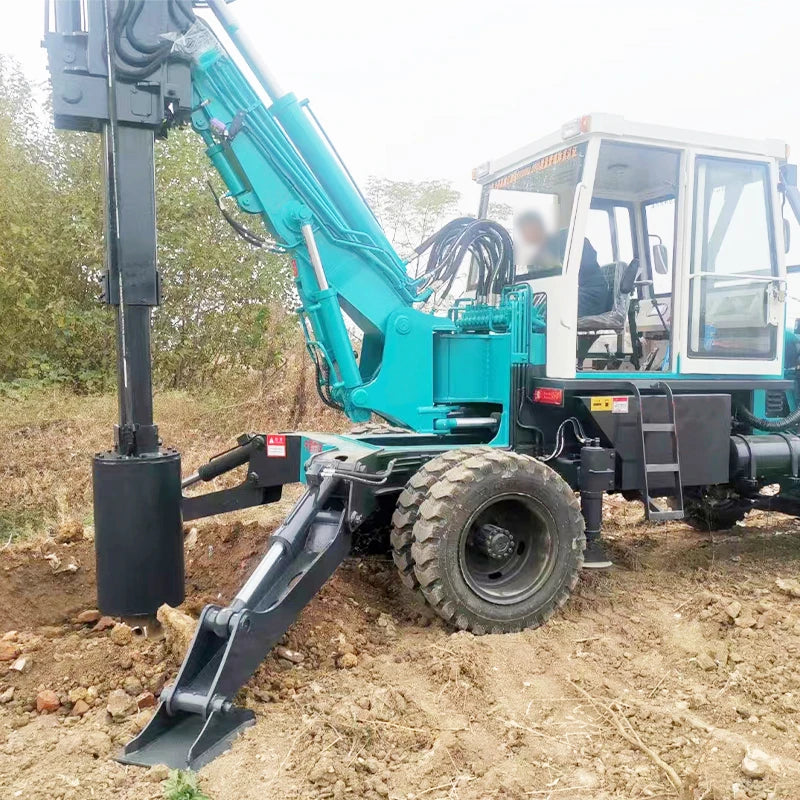 Wheeled High-speed Rail Piles Auger Drilling Machine Rig Rotary Drilling Rig