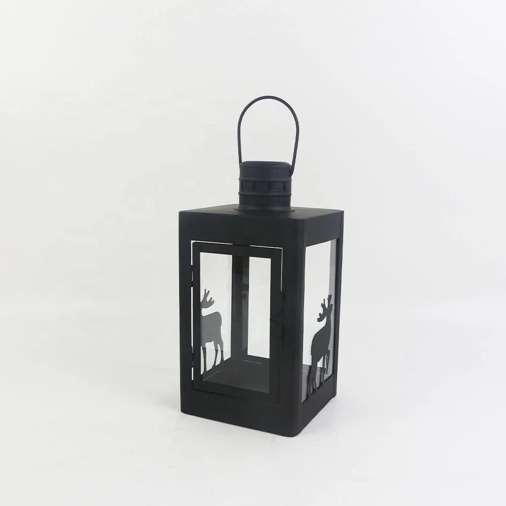 Latest Design Luxury Reusable Quality Black Metal and Glass Outdoor Lanterns