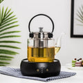 1200ml 40 Ounces Classic Design Glass Teapot Stovetop Safe with Removable Infuser for Blooming and Loose Leaf Tea Maker