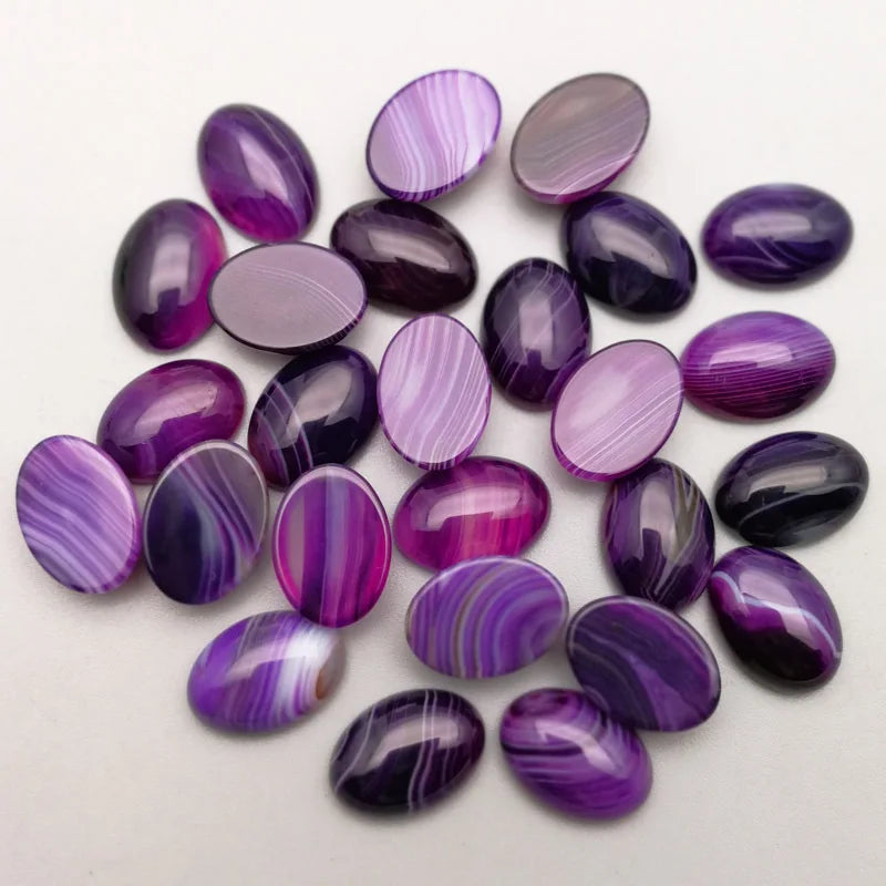 HY AA Grade Cabochon Natural Stone 13*18mm Agate Oval Cabochon Crafts