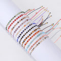 Cute Design Small Size Japanese Seed Beads Faceted Natural Stone Miyuki Handmade Macrame Adjustable Bracelet Women