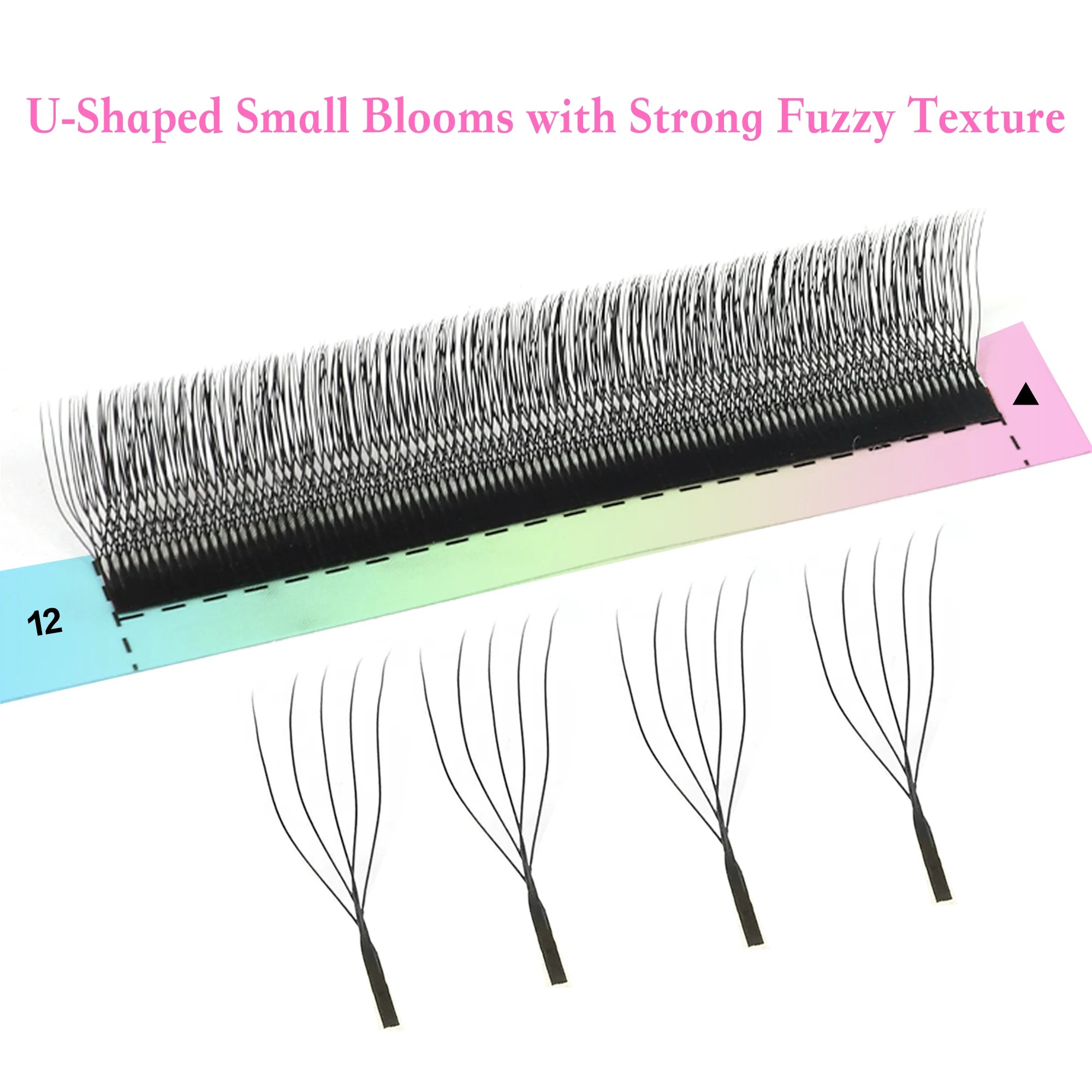 U-Shape 5-Clover Eyelash Extensions for Fluffy Volume Get Fluffy Feathery & Full Volume the Ultimate Lash Upgrade