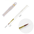 High Quality White Resin Handle Nail Brush with Imported PET Nylon Hair Nail Art Brush for Nail Salon Use BW4-4