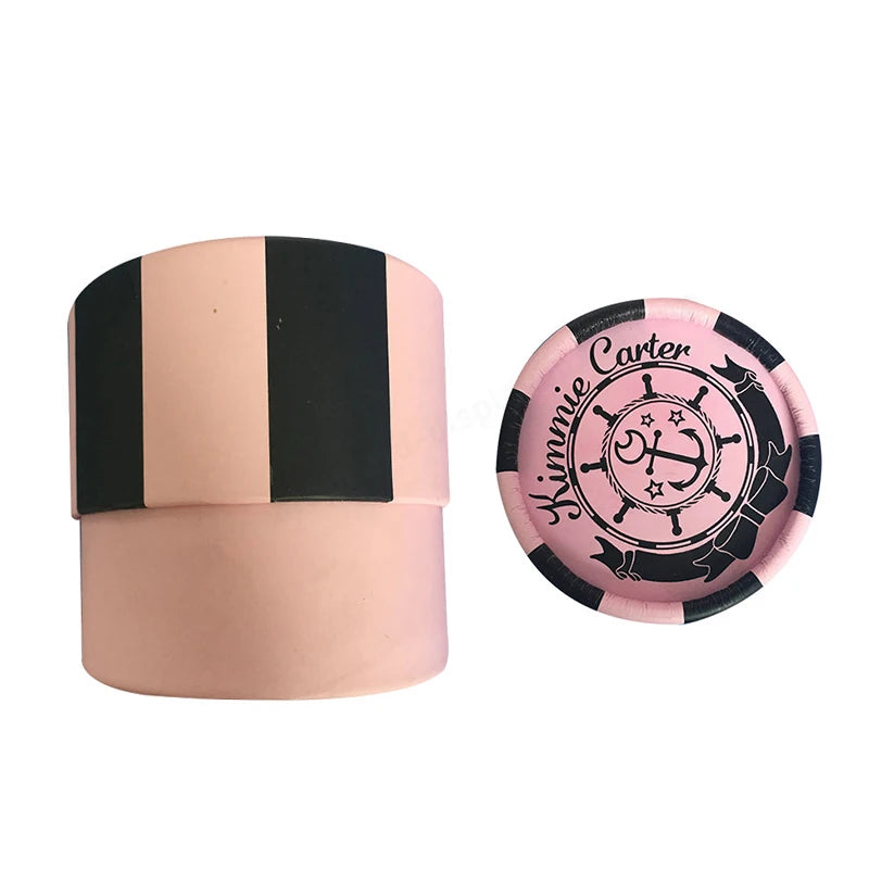Premium Custom Rigid Cylindrical Gift Box with Round Small Flower for Cosmetic Gift Packaging Cardboard Boxes Matte Gifting