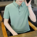 New Summer Men's Short Sleeve Nylon Elastic Seamless Polo Shirt Wholesale Custom Brand Golf Polo Shirt
