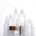 Childproof Frosted Clear Glass Dropper Bottle 5ml-100ml Range for Skin Care Cream Screen Printing Surface Handled