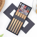 5 Pairs Japanese Bamboo Chopsticks Set Hot Sale Chopsticks Factory Direct Sale Eco-friendly Chopsticks