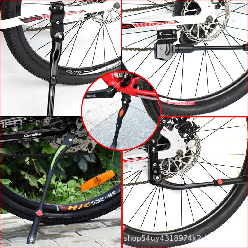 Universal Kids Mountain Bike Bicycle Rack with Kickstand Accessory Collection for Parking & Station Floor Rack Support