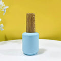 Customized 12ml Flat Nail Gel Polish Glass Bottle Packaging with Wood Grain Lid