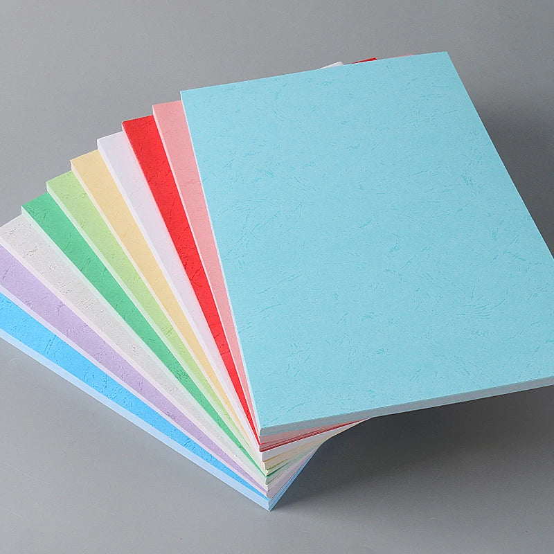 180gsm High Quality A4/A3 Leather Grain Binding Paper Cover Custom Thick Embossed DIY Book Wrap Double Side Coated Paperboard