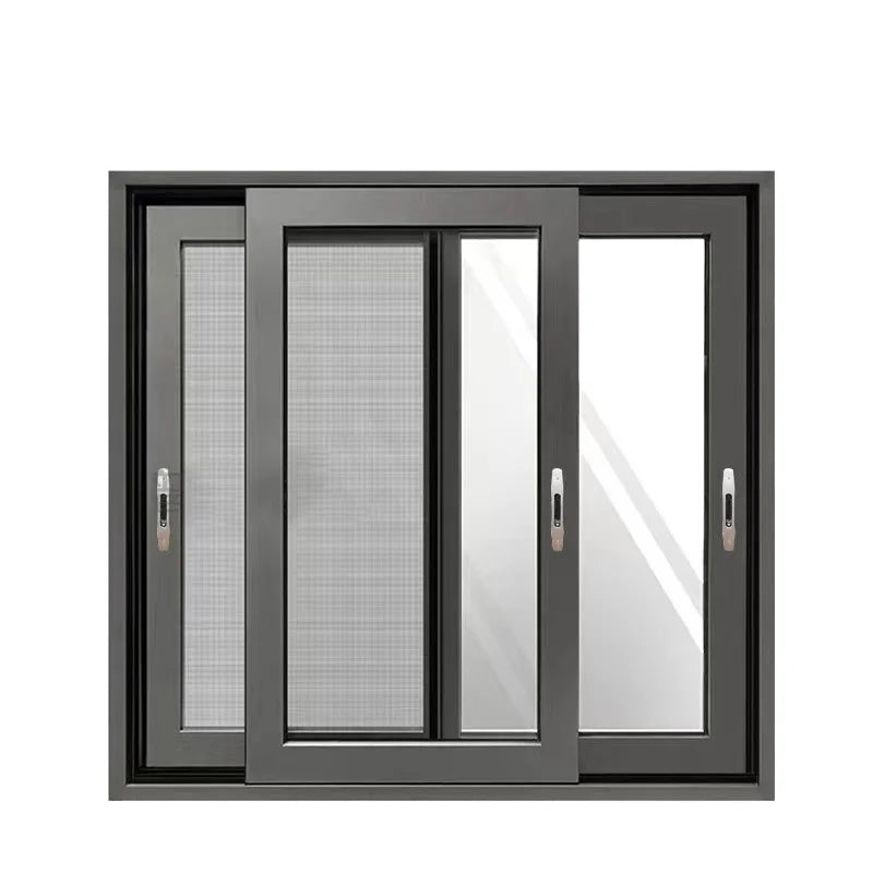NFRC Waterproof Residential House Window Insulated Thermal Break Aluminum Glass Sliding Windows